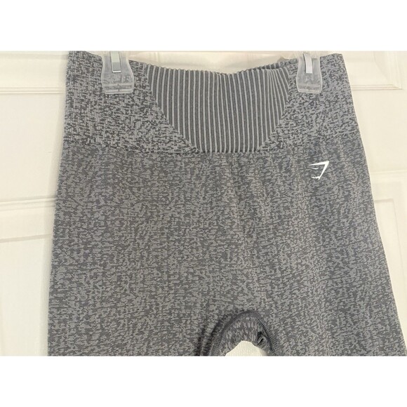 NWOT Gymshark Grey Marl Vital Seamless Leggings Size Medium Stretch Workout - Picture 3 of 4